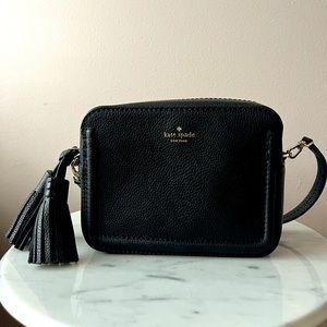 ♠️🌟♠️Kate Spade black Leather Kingston Drive Arla Crossbody Bag♠️🌟♠️